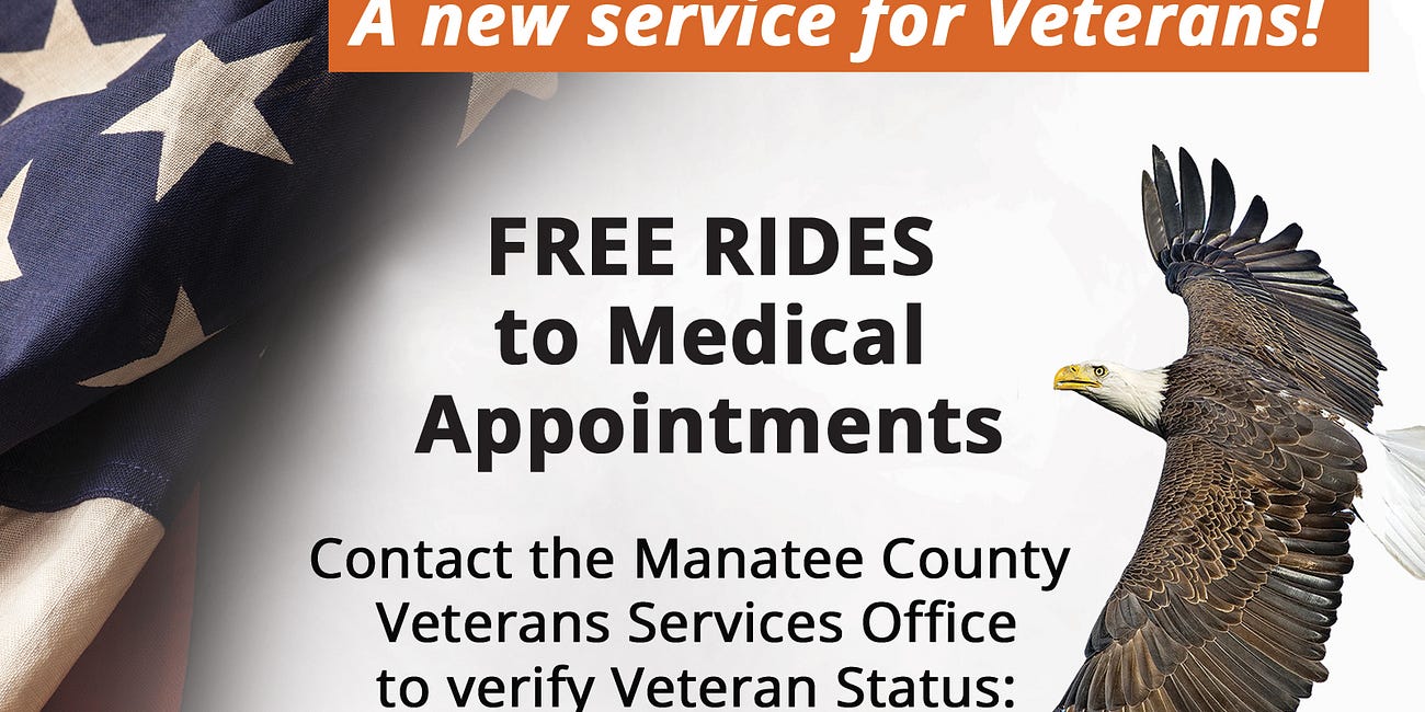 Manatee County Veterans Services Launches Free Ride Program for Medical Appointments