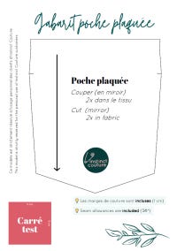 Gabarit poche plaquée