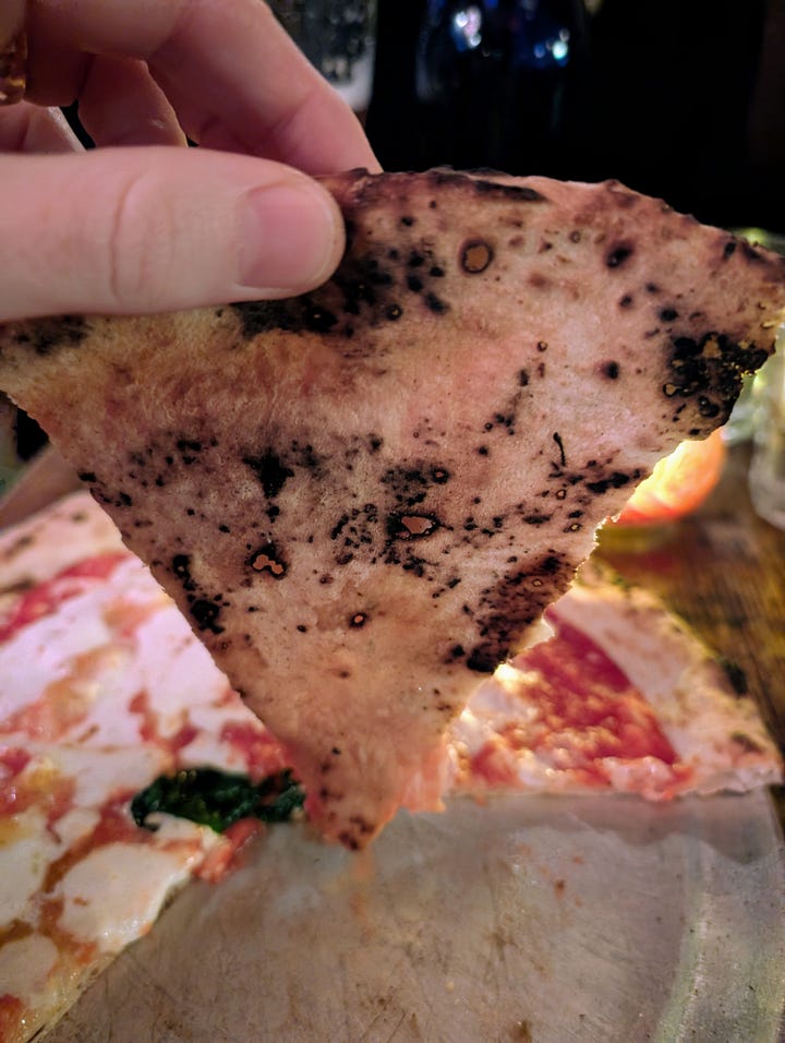 top and bottom of pizza