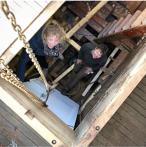 Boat refit, wooden boat building. Danish schooner. Northern Ireland boat building