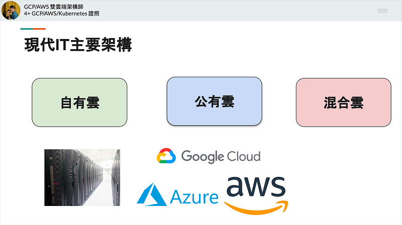 現代IT 的主要三種架構 現代IT 的主要三種架構