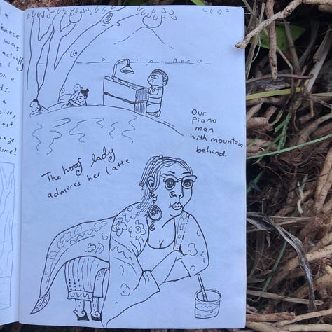 Sketchbook paintings of Bali