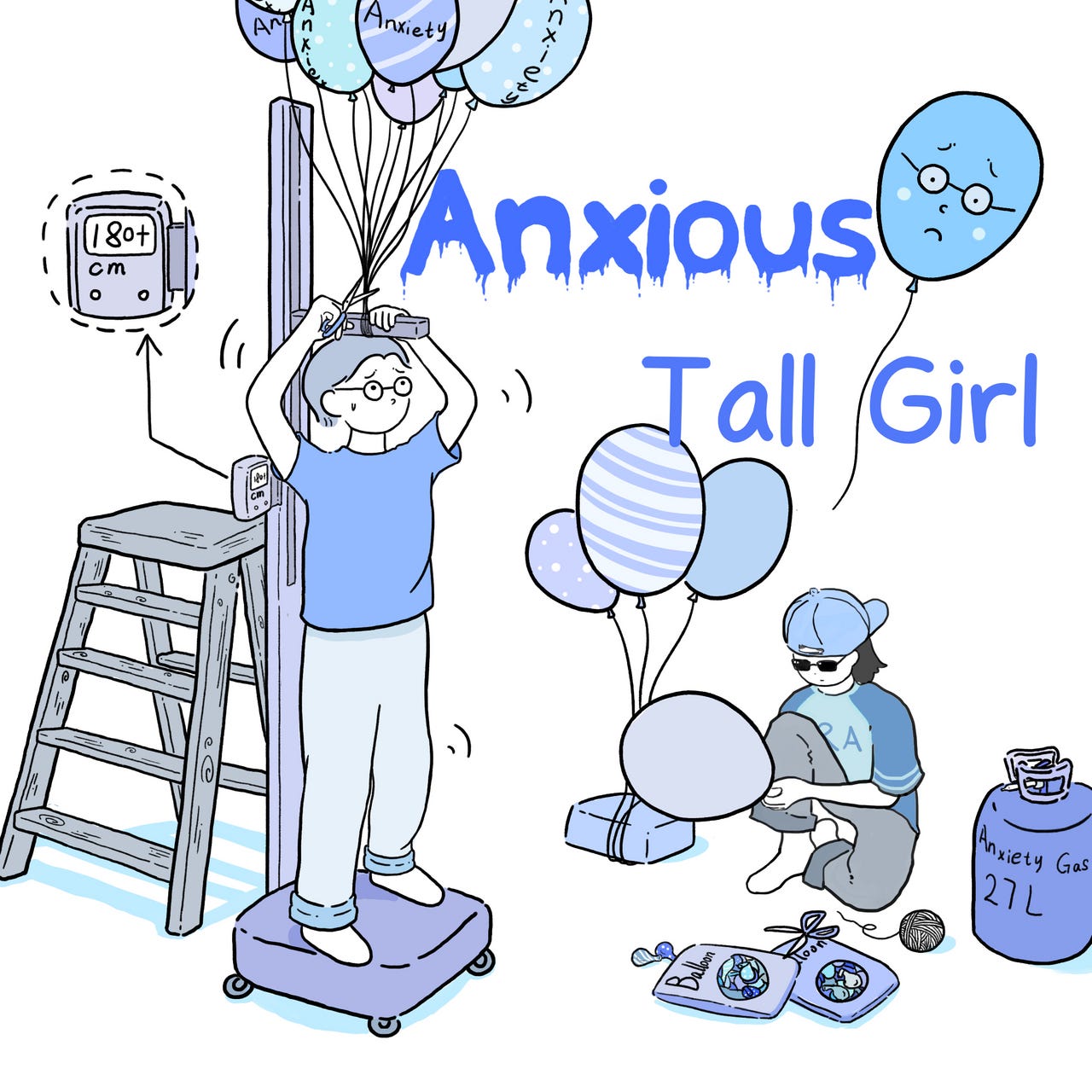 Anxious Tall Girl Comic