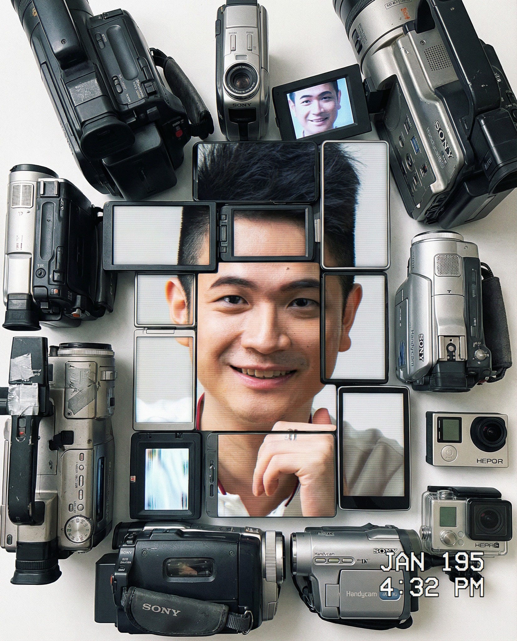 Camera Screen Potrait Screen Mosaic Portrait Photography: Creating Stunning Images Across ...