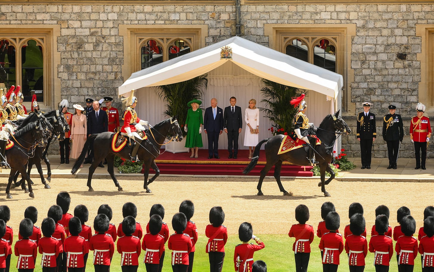 King Charles, Queen Camilla and the Macrons