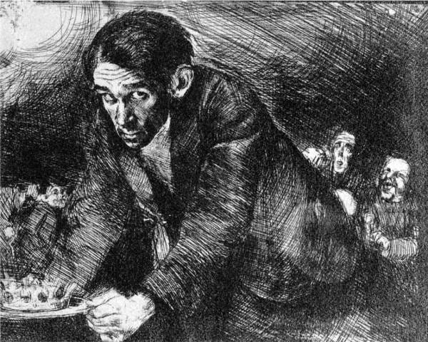 Self Portrait in Cliché-verre, c.1922 - Bruno Schulz