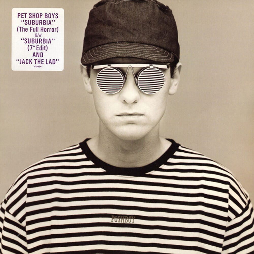 Pet Shop Boys "Suburbia" single art Pet Shop Boys "Suburbia" single art