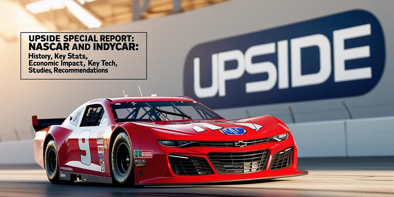 🏁 Upside Special Report: NASCAR and IndyCar: History, Key Stats, Studies, Tech, Recommendations to Startups