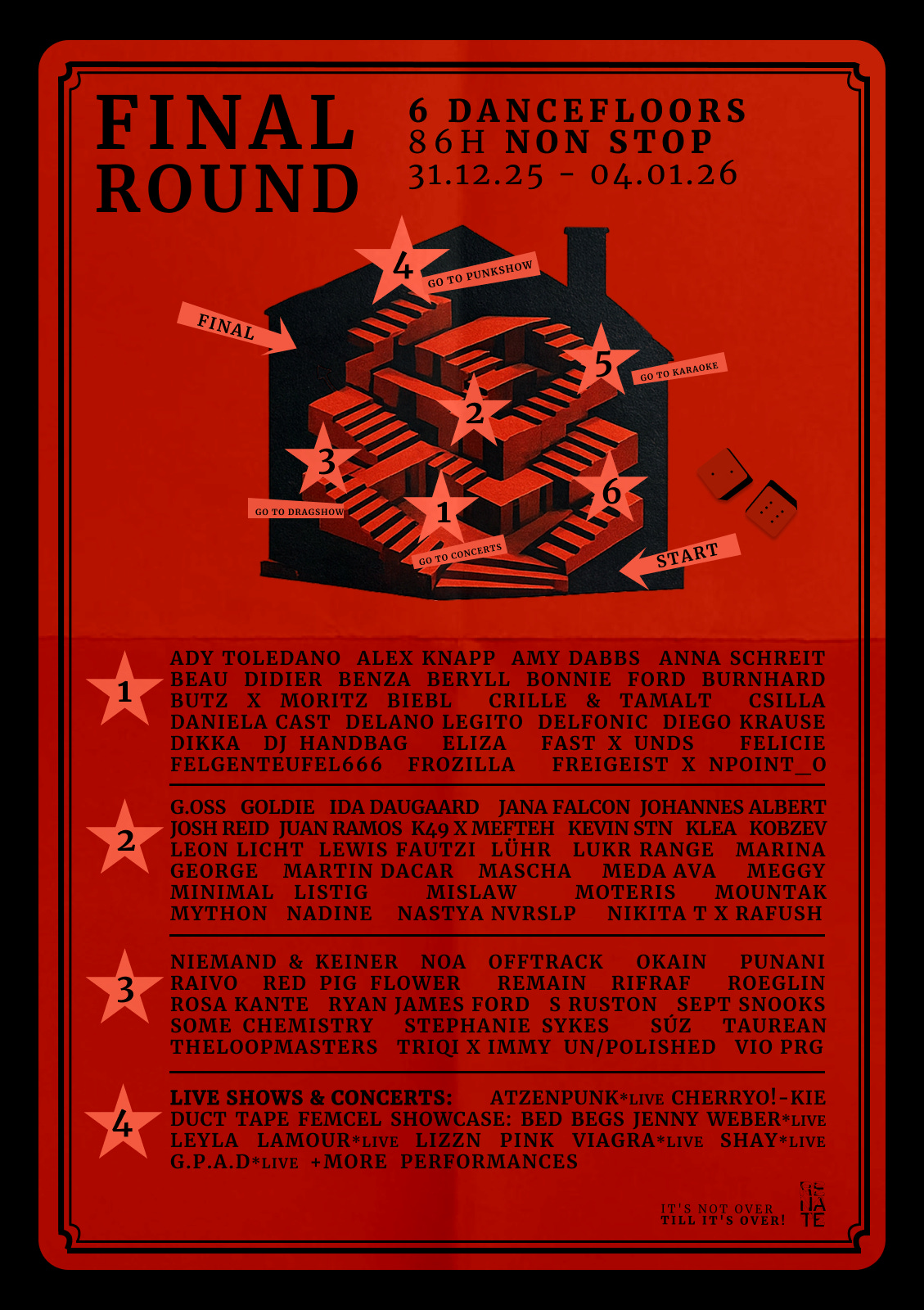 Tʜᴇ Eɴᴅ: Renate Closing 86H w Lewis Fautzi, Felicie, Stephanie Sykes, Beau Didier - Flyer front