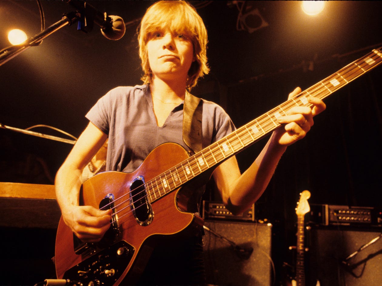 Tina Weymouth playing bass with Talking Heads