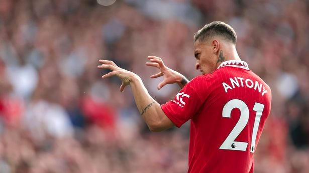 Antony explains Man Utd goal celebration after scoring on debut vs Arsenal  - Mirror Online