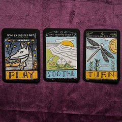 Wild Prarie Oracle cards encouraging ease and play.