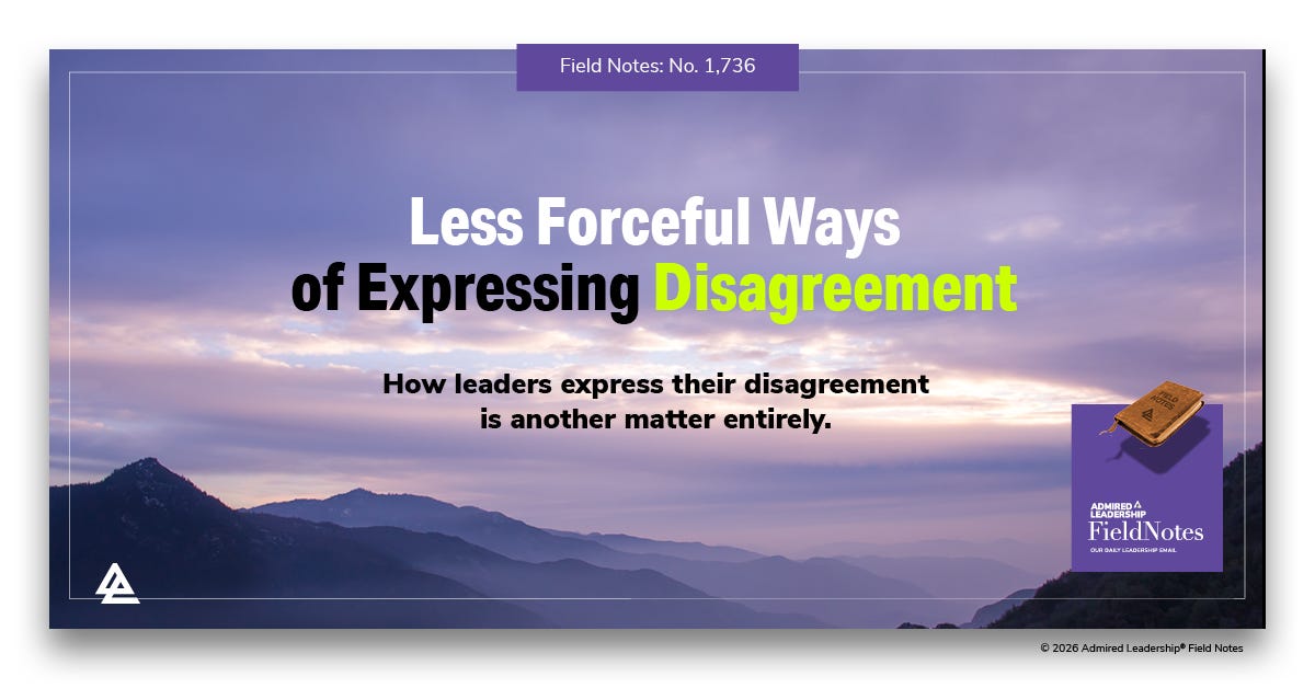 Demurring Less Forceful Ways of Expressing Disagreement