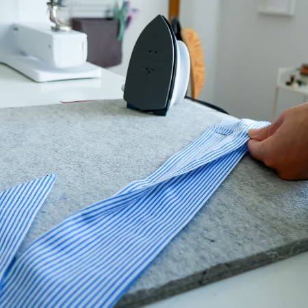 showing the ironed seams showing the ironed seams