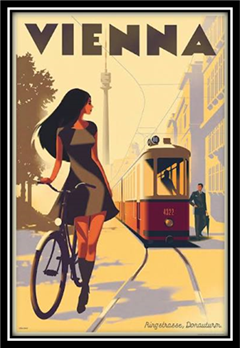 Tramway, Ringstraße & Donauturm, Vienna, Austria. [Nellie] – Stick No Bills