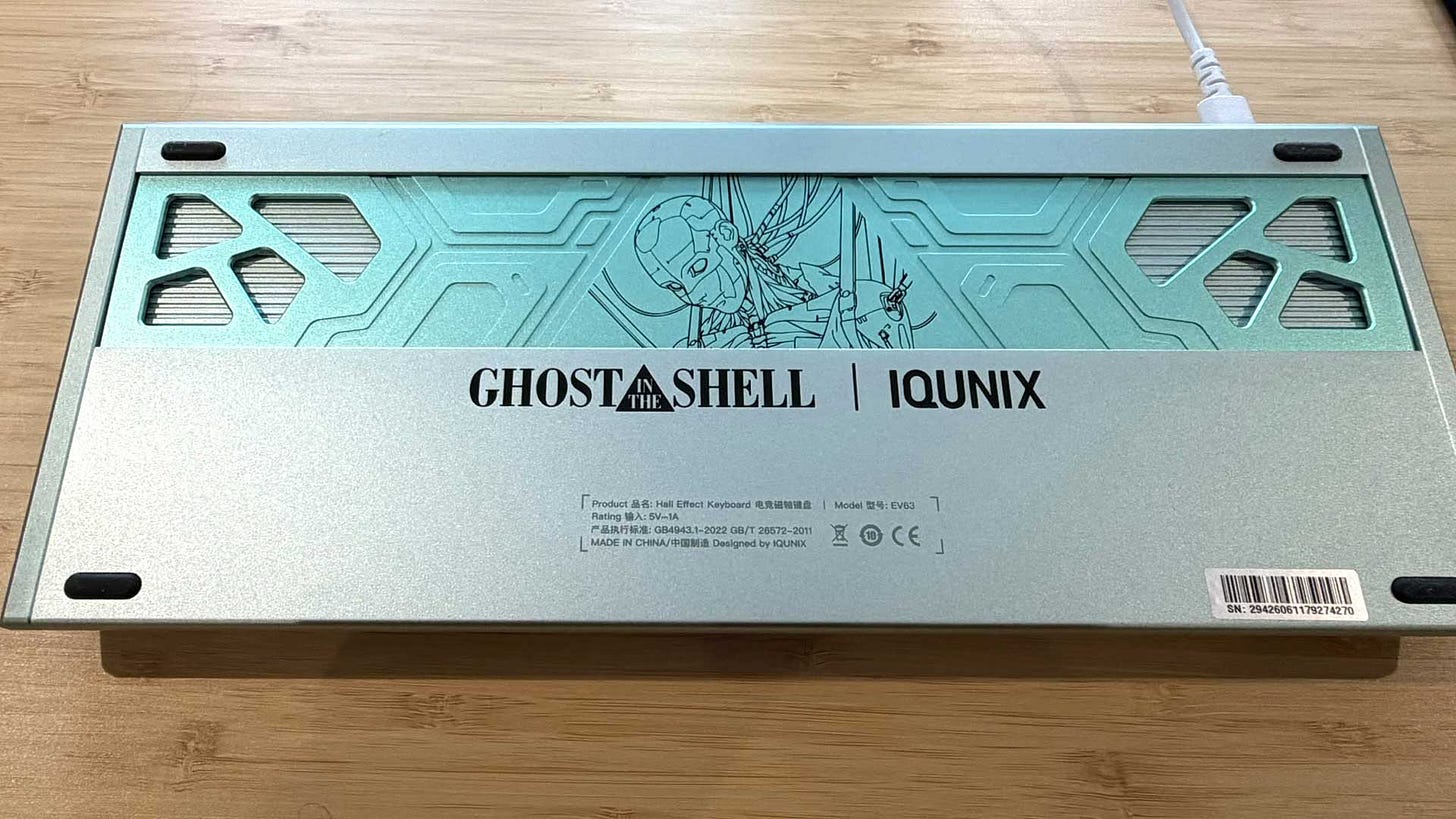 IQUNIX EV63 Ghost in the Shell Edition back IQUNIX EV63 Ghost in the Shell Edition back