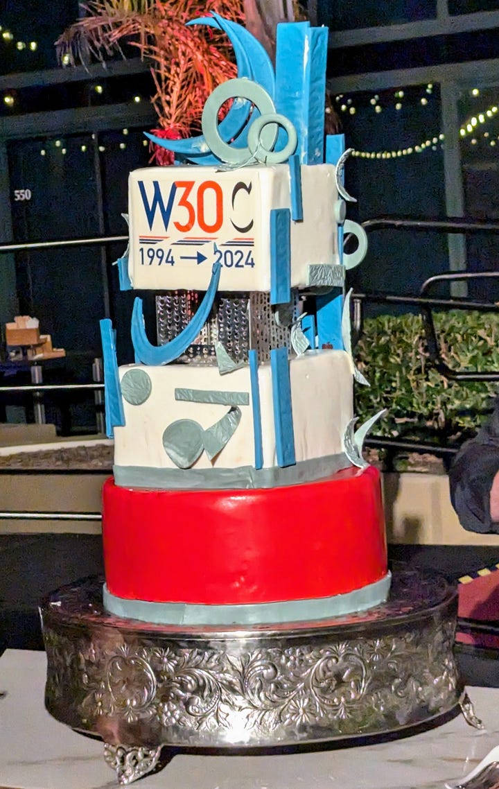 A giant farewell card signed by the W3C staff at MIT in 1996