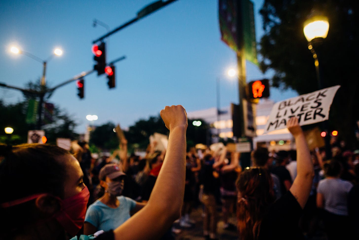 BLM protesters in street BLM protesters in street
