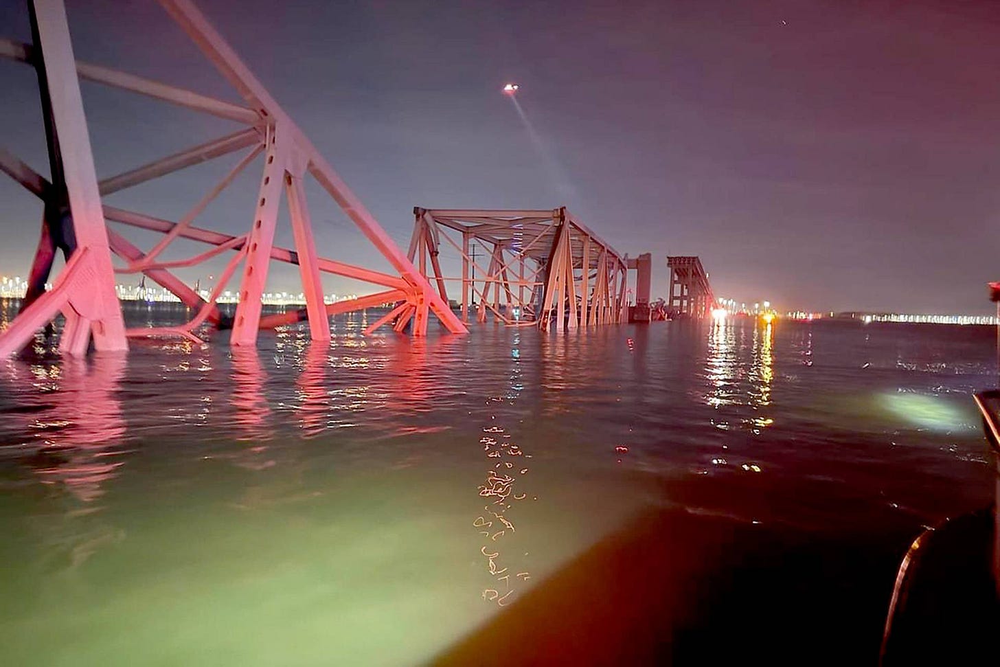 Close up photos of the Key bridge collapse, taken by Baltimore City Fire Rescue 1