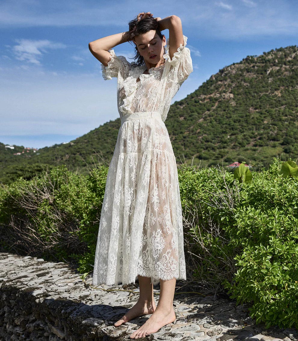 black and lace dress The Eloise Dress in Black Chantilly Lace 0 / Black Chantilly Lace main image 0