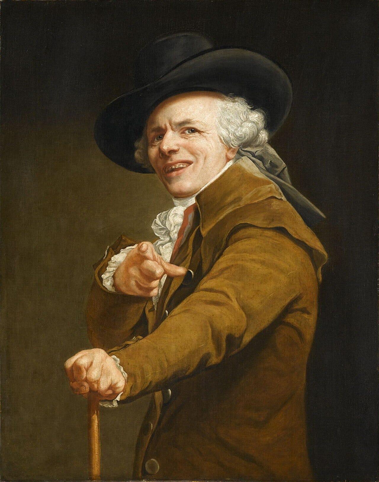 Ducreux grinning self portrait