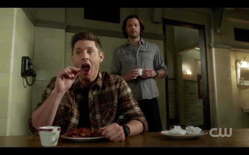 jensen ackles mouth wide open for jared padalecki eating pie holes supernatural