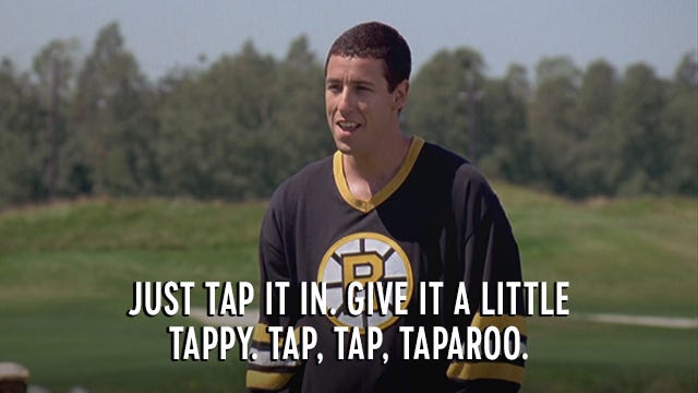 comedycentral on X: "No time to work on your short game. #HappyGilmore is  on now. https://t.co/Jm3kz38i16" / X