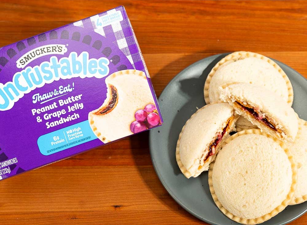 Smucker's Uncrustables Peanut Butter & Grape Jelly Sandwich - 4 pack |  Smith Brothers Farms
