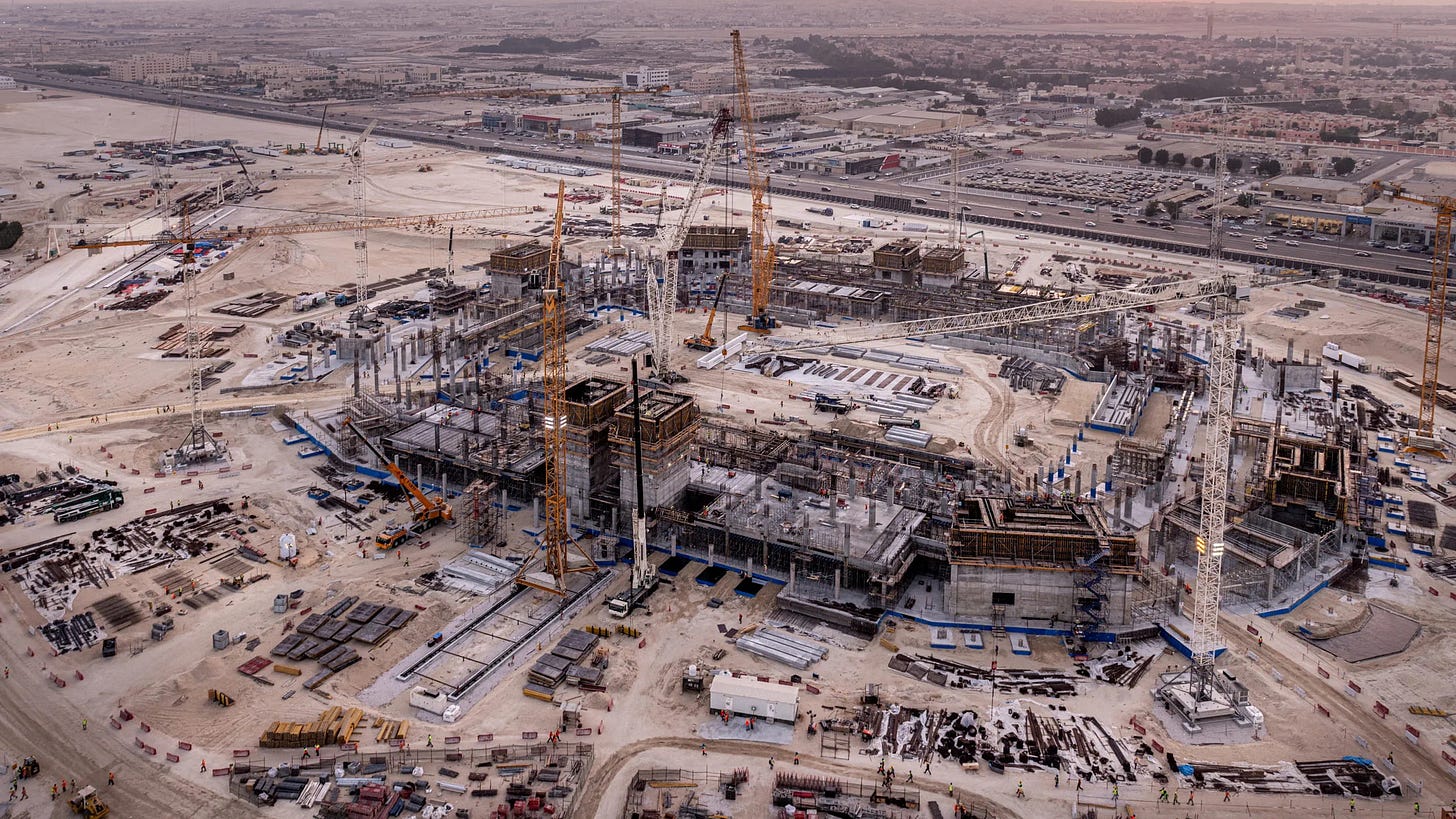 The Aramco Stadium’s costruction site in Al Khobar. (Source: Aramcostadium.com)
