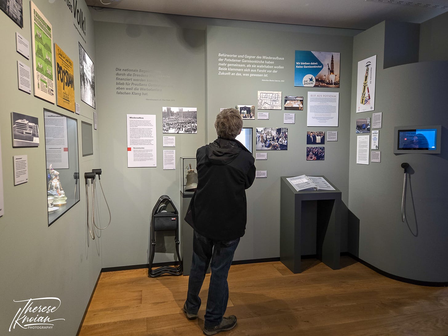 Inside the Garrison Church permanent exhibition "Faith, Power and Military." 