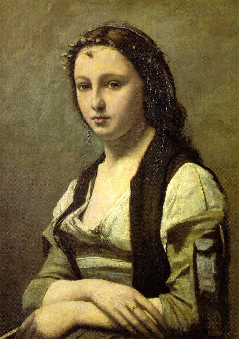 Camille Corot, Woman with a Pearl, around 1870.