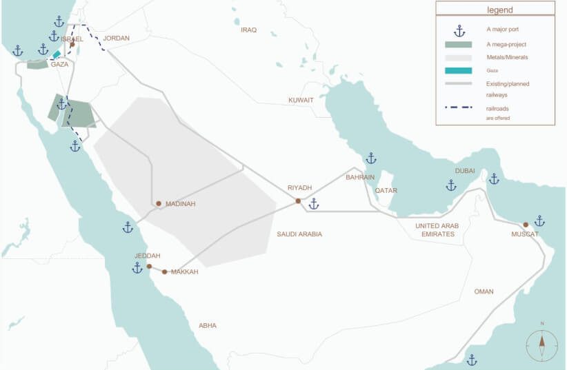 Map of proposed rail lines
