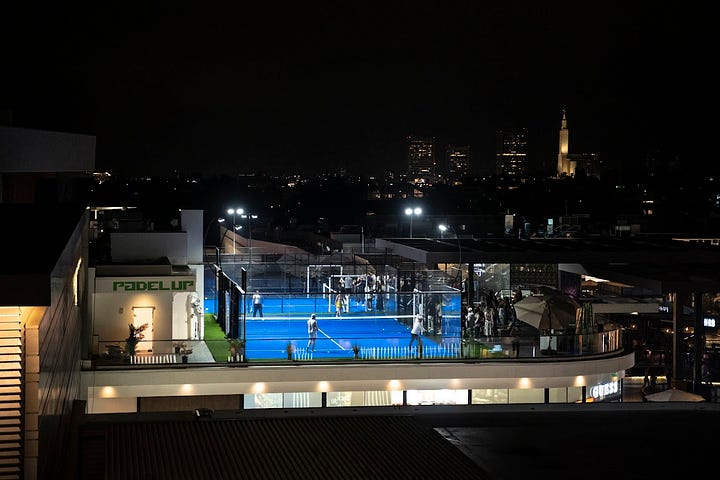 Padel courts in at Reserve in New York and Padel Up in LA