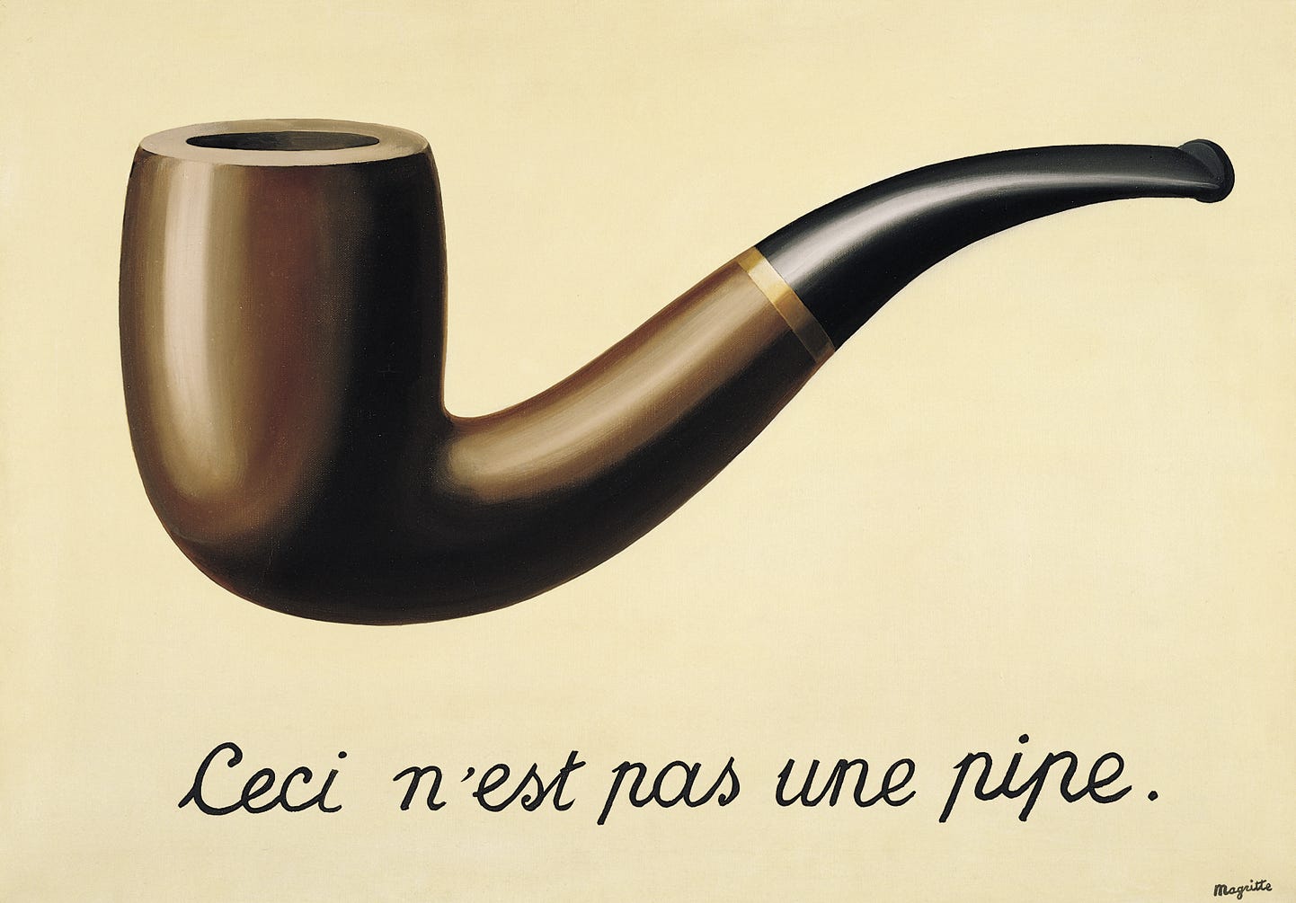 The treachery of images (This is not a pipe) (1928 – 1929; Brussels, Belgium) by Rene Magritte – Artchive The treachery of images (This is not a pipe) (1928 – 1929; Brussels, Belgium) by Rene Magritte – Artchive