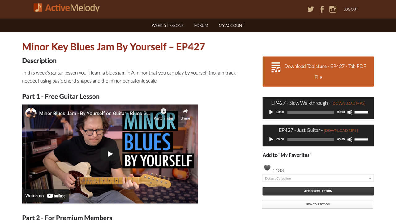 Active Melody lesson