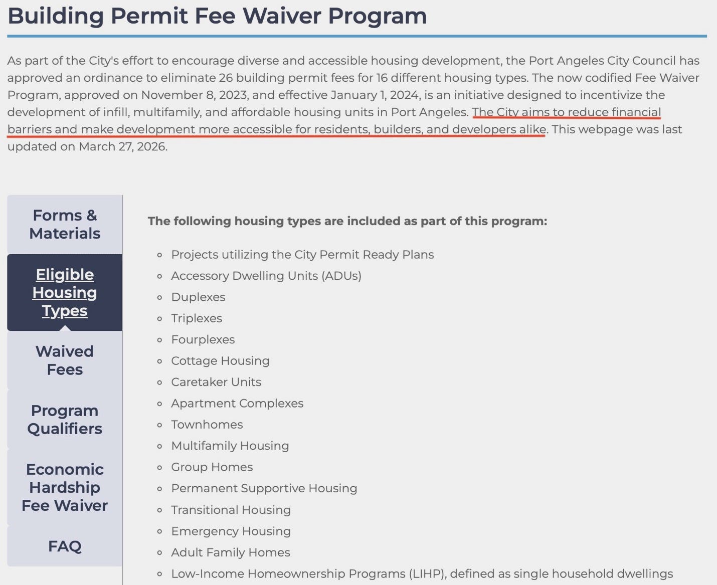 A screenshot of a homeowner program

Description automatically generated