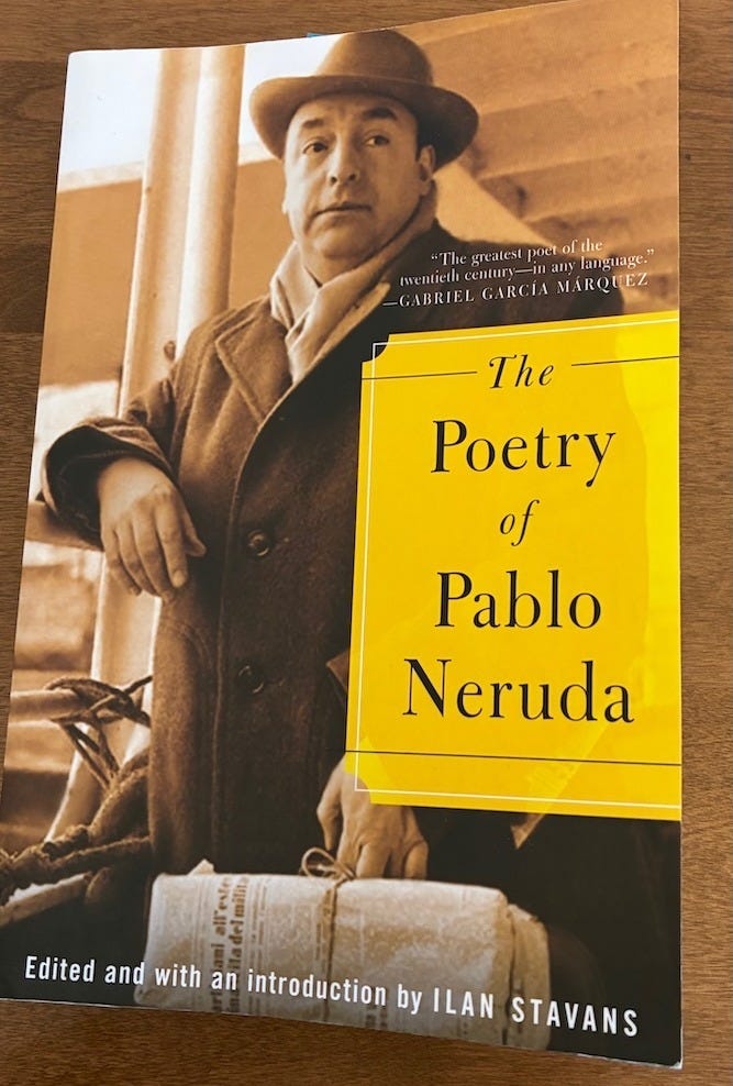 Photo of book "The Poetry of Pablo Neruda" edited by Ilan Stavans