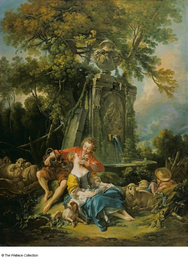 Rococo scene by Boucher