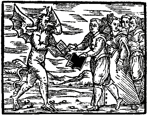 Devil Pact woodcut Devil Pact woodcut
