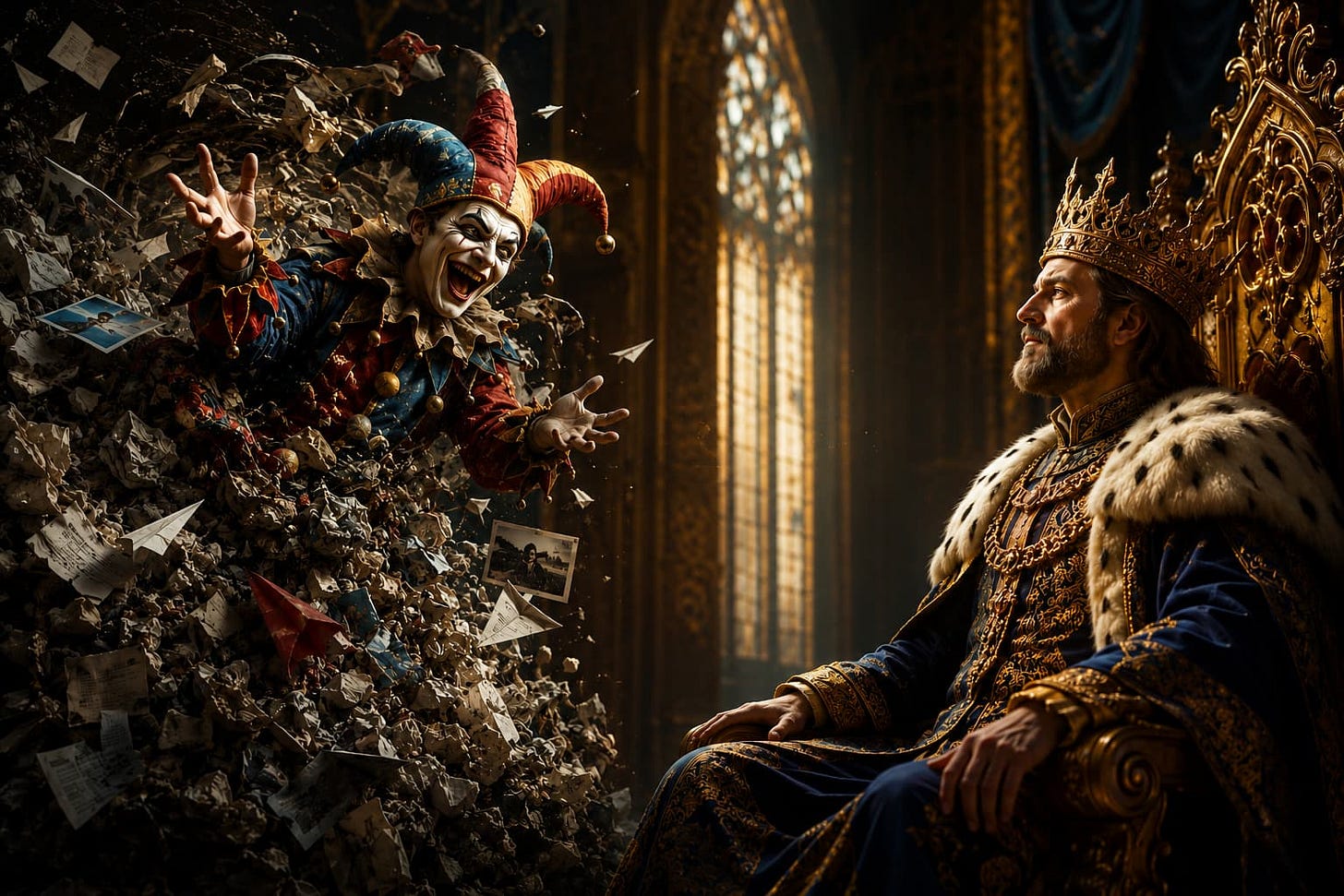 content is king, il giullare è ai slop
