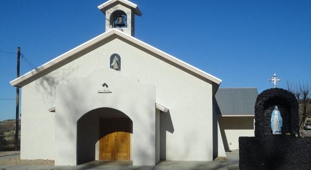 Current church building at San Mateo. via cibolacatholiccommunity.com