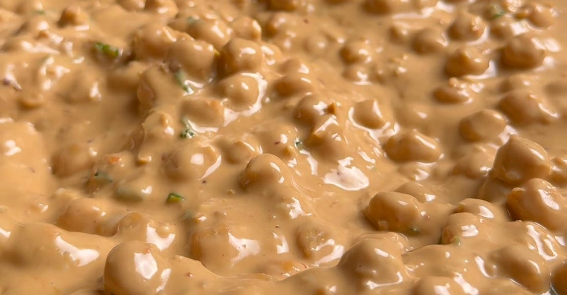 Tahini Chili-Crisp Chickpeas 🔥 - by Vegan Scratch Kitchen