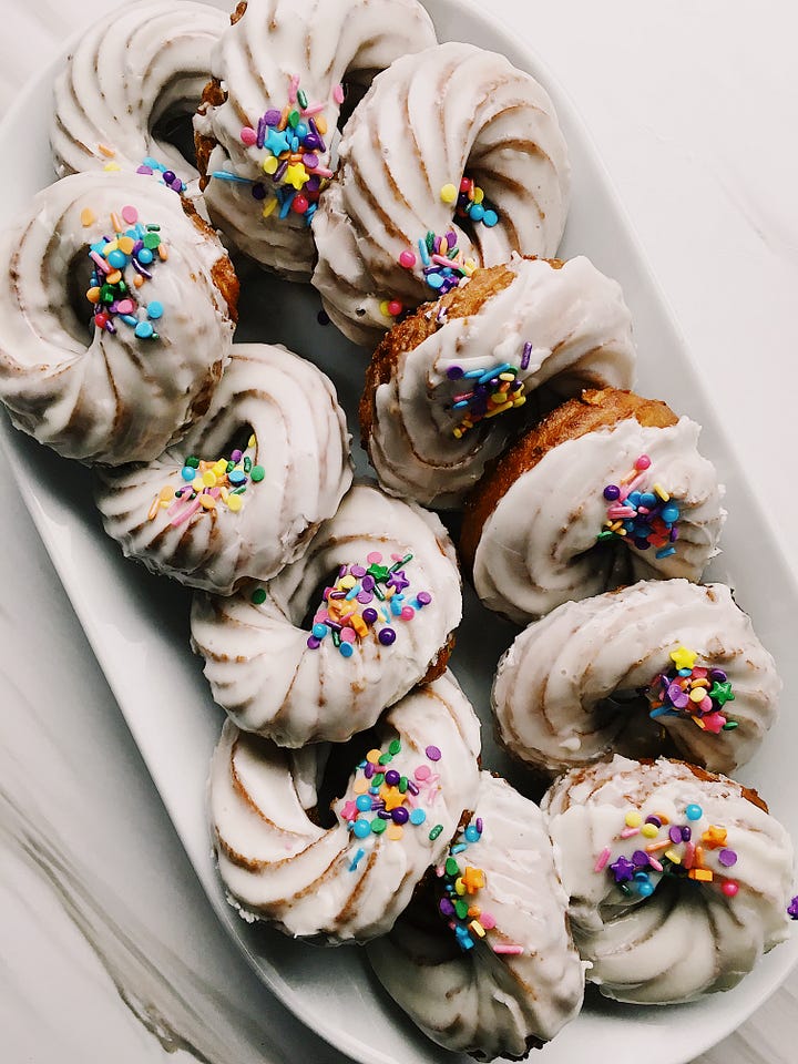 birthday cake confetti crullers