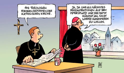 Katholische Reformen By Harm Bengen | Religion Cartoon | TOONPOOL