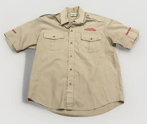 Vintage 60s Masters Shirt M 1969 ANGC Augusta National Members Uniform 33rd Rare - Picture 1 of 6