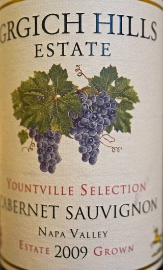 A - Grgich - Cab Sauvignon, Yountville selection, label CU A - Grgich - Cab Sauvignon, Yountville selection, label CU
