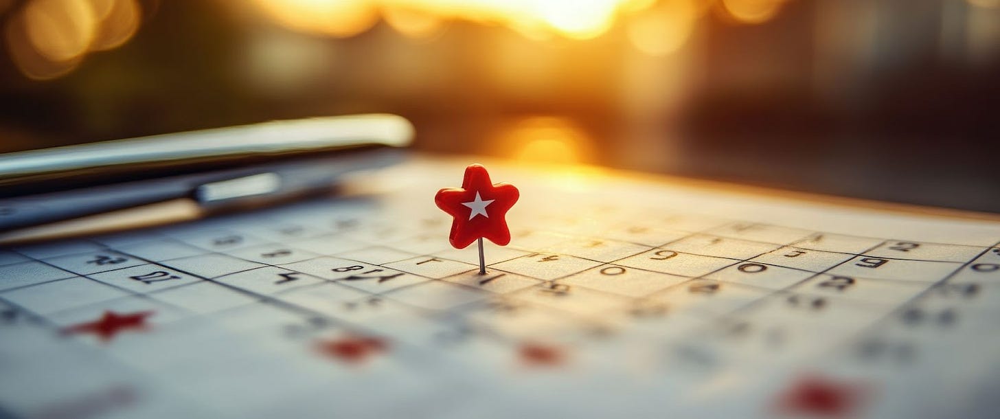 Election Day marked on calendar