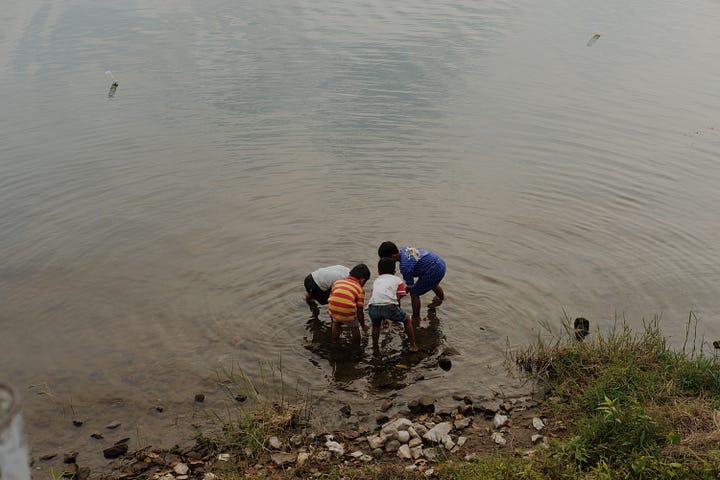 Scenes of local people enjoying the lake
