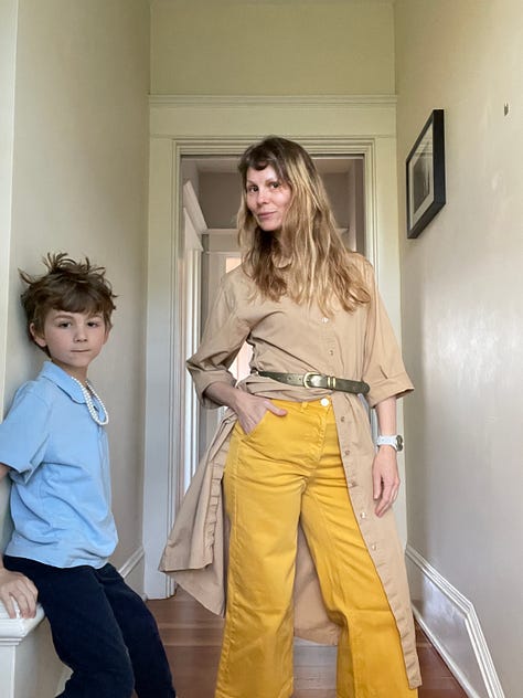 kelly posing in 3 outfits