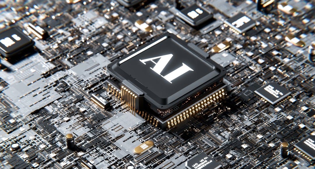a computer chip with the letter a on top of it
